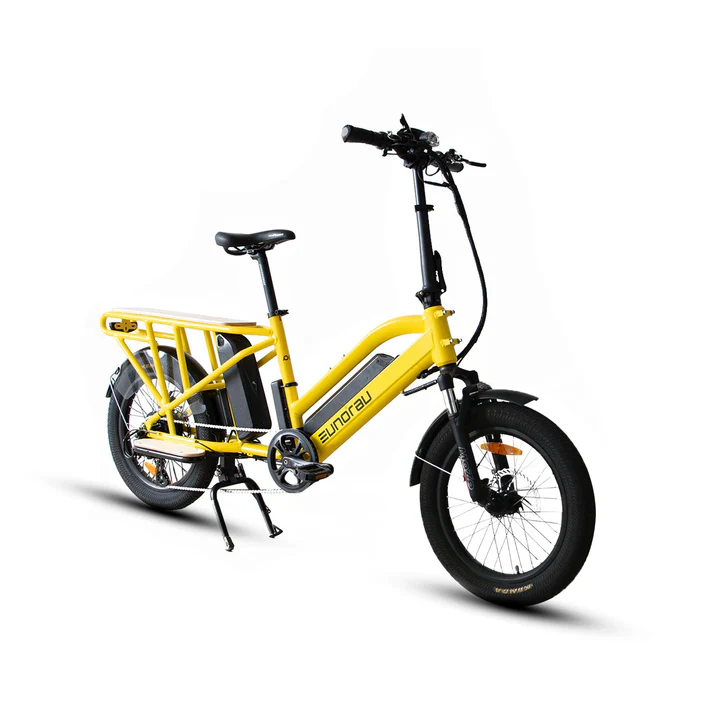 Yellow EUNORAU G30-CARGO 48V/20Ah 500W Dual Battery Cargo Electric Bike