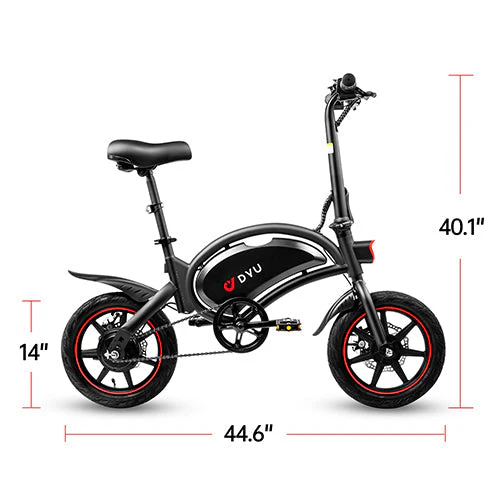 Dimensions of DYU D3F 36V/10Ah 250W Folding Electric Mini Bike