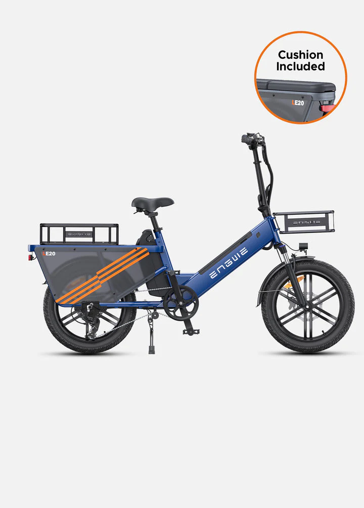 Blue Dual Batteries Cargo ENGWE LE20 48V/19.2Ah 750W Cargo Electric Bike