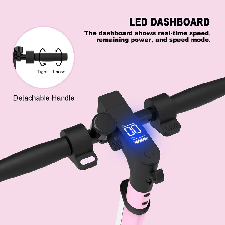 LED Hiboy S2 Lite 36V/5Ah 250W Electric Scooter for Teens