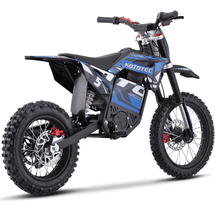 Blue MotoTec Pro 60V/15.6Ah 2000W Off-Road Electric Dirt Bike