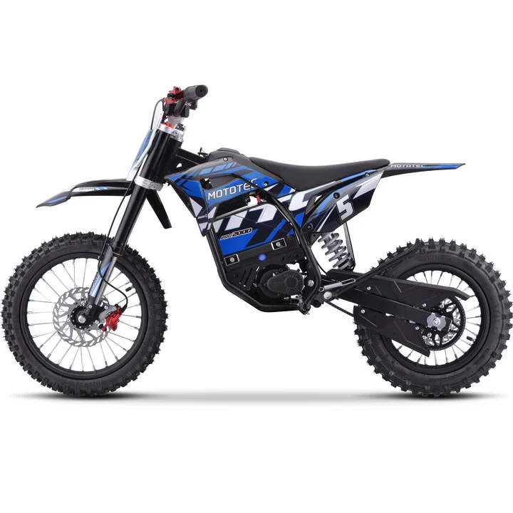 Blue MotoTec Pro 60V/15.6Ah 2000W Off-Road Electric Dirt Bike