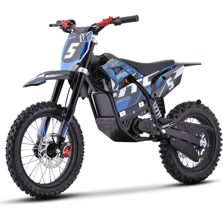 Blue MotoTec Pro 60V/15.6Ah 2000W Off-Road Electric Dirt Bike