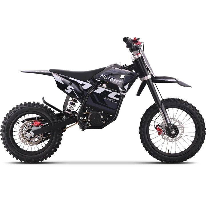 Gray MotoTec Pro 60V/15.6Ah 2000W Off-Road Electric Dirt Bike