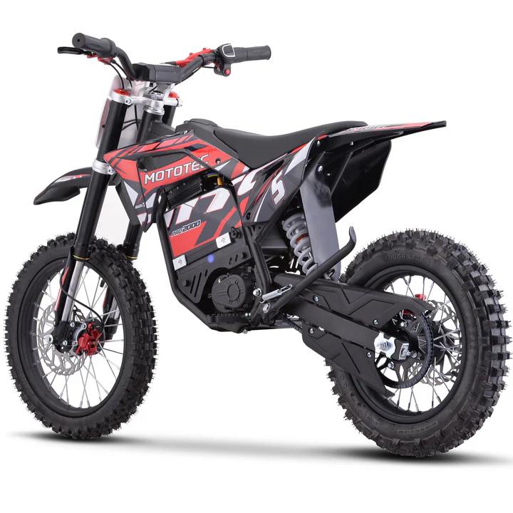 Red MotoTec Pro 60V/15.6Ah 2000W Off-Road Electric Dirt Bike