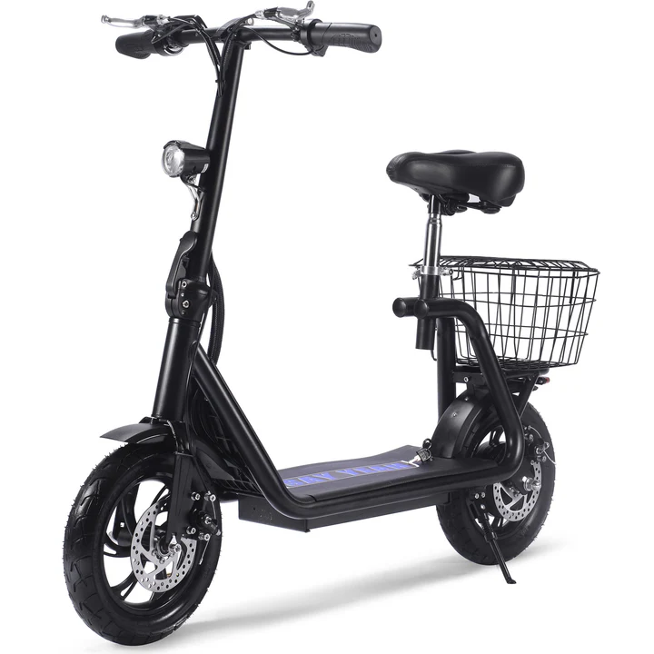 Black MotoTec Metro 36V/12Ah 500W Electric Scooter
