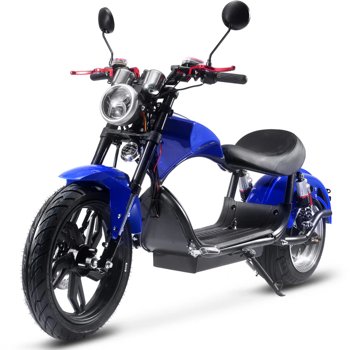 Blue MotoTec Raven 60V/30Ah 2500W Lithium Electric Scooter