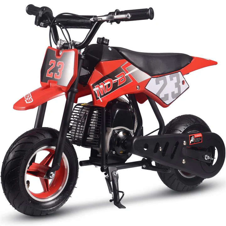 Red MotoTec Supermoto 50cc 2-Stroke Kids Gas Dirt Bike