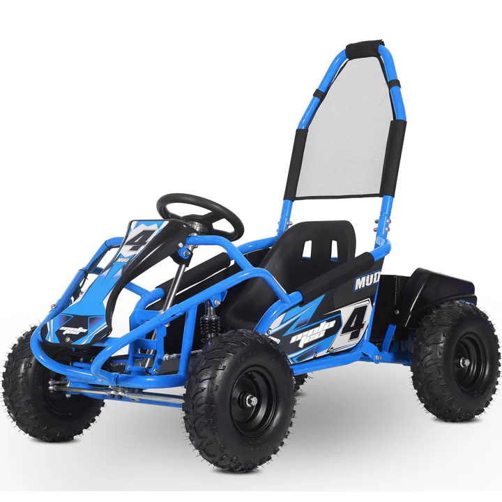 Blue MotoTec Mud 48V/12Ah 1000W Kids Electric Go-Kart