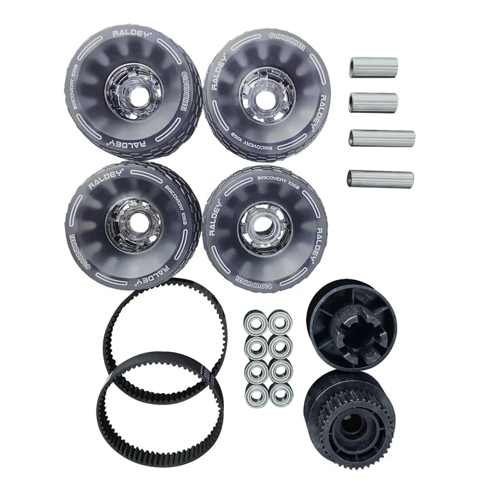 Raldey Bamboo V3S-AT Electric Skateboard Wheels setup
